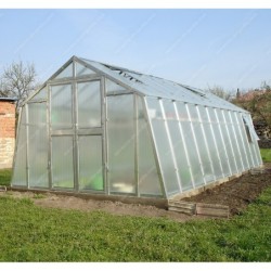 Limes Serre de jardin en polycarbonate Gris 18.21m²