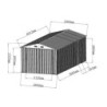 X-Metal Garage métal Acier galvanisé Vert 18m²