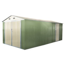 X-Metal Garage métal Acier galvanisé Vert 18m²