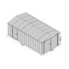 EasyShed Garage métal Acier galvanisé Gris 20.10m²