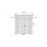Baltic Abri de jardin bois moins de 5 m² Bois massif Gris 2.19m²