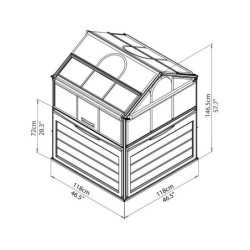Canopia by Palram Serre de jardin en polycarbonate Gris 1.4m²