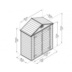 Canopia by Palram Abri de jardin résine Polycarbonate Rouge 1.55m²