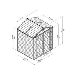 Canopia by Palram Abri de jardin résine Polycarbonate Rouge 2.65m²