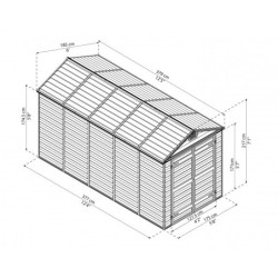 Canopia by Palram Abri de jardin résine Polycarbonate Rouge 6.59m²