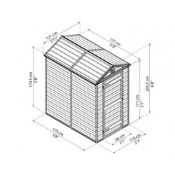 Canopia by Palram Abri de jardin résine Polycarbonate Gris 1.93m²