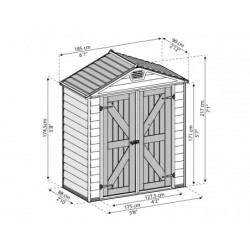 Canopia by Palram Abri de jardin résine Polycarbonate Gris 1.55m²