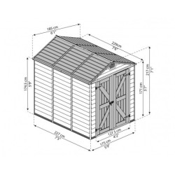 Canopia by Palram Abri de jardin résine Polycarbonate Gris 3.97m²