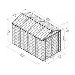 Canopia by Palram Abri de jardin résine Polycarbonate Gris 5.28m²