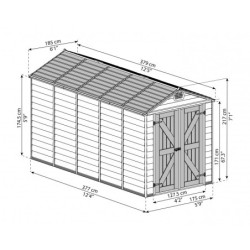 Canopia by Palram Abri de jardin résine Polycarbonate Gris 6.59m²