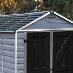 Canopia by Palram Abri de jardin résine Polycarbonate Gris 6.59m²