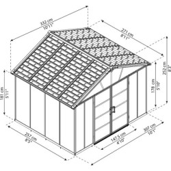 Canopia by Palram Abri de jardin résine Polycarbonate Gris