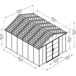 Canopia by Palram Abri de jardin résine Polycarbonate Gris