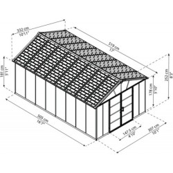 Canopia by Palram Abri de jardin résine Polycarbonate Gris