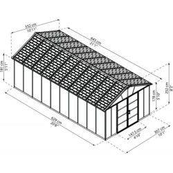 Canopia by Palram Abri de jardin résine Polycarbonate Gris