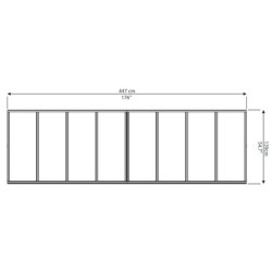 Canopia by Palram Marquise auvent Aluminium Blanc 6.21m²