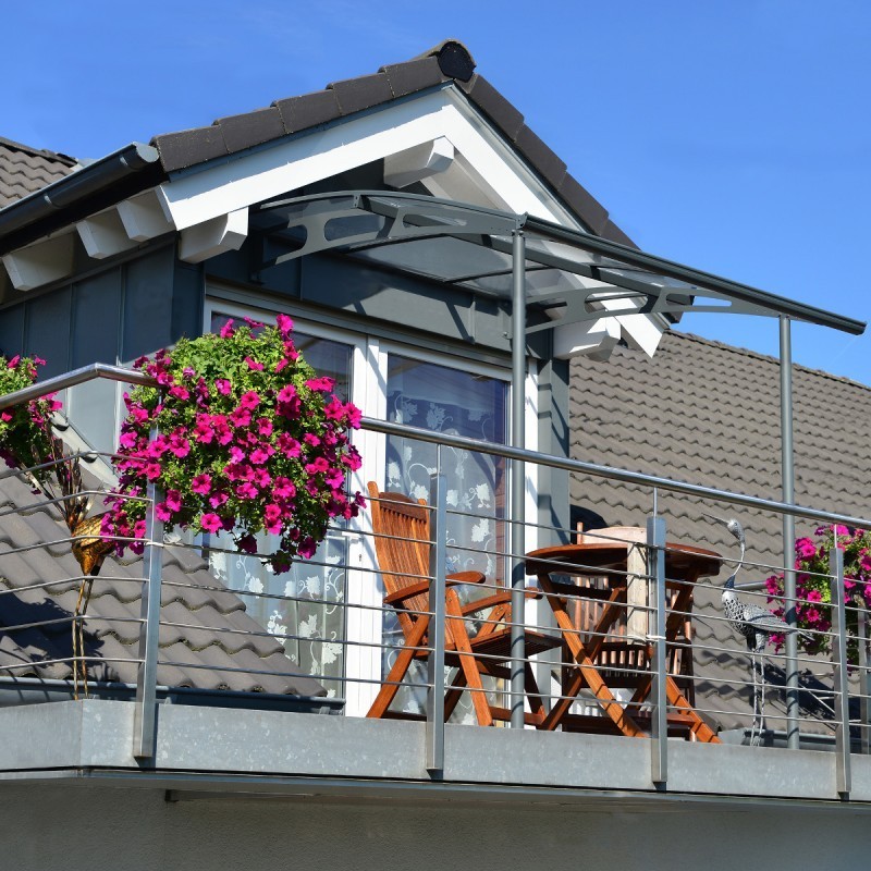 Canopia by Palram Marquise auvent Aluminium Gris 4m² Canopia by Palram Marquise auvent Aluminium Gris 4m²