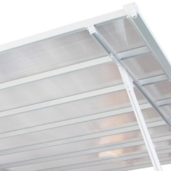 X-Metal Toit de terrasse alu Aluminium Blanc 9.56m²