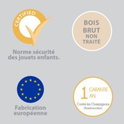 Soulet Cabanes enfants Bois massif Bois naturel