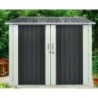 X-Metal Abri pour vélos Terrazzo Gris 3.32m²