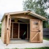 Habrita Abri de jardin bois 5 à 10 m² Bois massif Marron 7.05m²