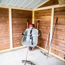 Habrita Abri de jardin bois 10 à 15 m² Bois massif Marron 10.33m²