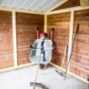 Habrita Abri de jardin bois 10 à 15 m² Bois massif Marron 10.33m²