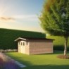 Habrita Abri de jardin bois plus de 20 m² Bois massif Marron 23.82m²