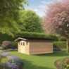 Habrita Abri de jardin bois plus de 20 m² Bois massif Marron 23.82m²