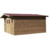 Habrita Abri de jardin bois plus de 20 m² Bois massif Marron 23.82m²