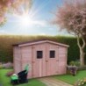Habrita Abri de jardin bois 5 à 10 m² Bois massif Marron 5.24m²
