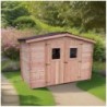Habrita Abri de jardin bois 5 à 10 m² Bois massif Marron 5.24m²