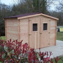 Habrita Abri de jardin bois 5 à 10 m² Bois massif Marron 5.24m²