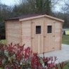 Habrita Abri de jardin bois 5 à 10 m² Bois massif Marron 5.24m²