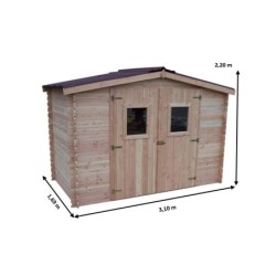 Habrita Abri de jardin bois 5 à 10 m² Bois massif Marron 5.24m²