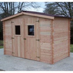 Habrita Abri de jardin bois 5 à 10 m² Bois massif Marron 5.24m²