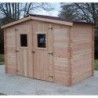 Habrita Abri de jardin bois 5 à 10 m² Bois massif Marron 5.24m²
