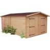 Habrita Garage bois Bois massif Marron 21m²