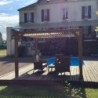 Habrita Tonnelles de jardin Bois massif Marron 10.67m²