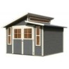 Karibu Abri de jardin bois 5 à 10 m² Bois massif Gris 9.24m²