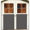 Karibu Abri de jardin bois 5 à 10 m² Bois massif Gris 9.24m²