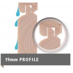 Karibu Abri de jardin bois 5 à 10 m² Bois massif Gris 9.24m²