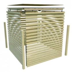 Karibu Abri de jardin bois 5 à 10 m² Bois massif Marron 6m²