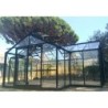 ACD Serre de jardin en verre Noir 22.59m²