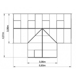 ACD Serre de jardin en verre Noir 22.59m²