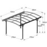 X-Metal Carport Aluminium Gris 13.02m²