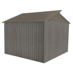 Look Bois Vieilli Abri de jardin métal Métal Marron 7.2m²
