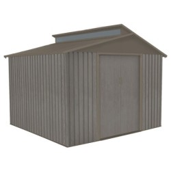 Look Bois Vieilli Abri de jardin métal Métal Marron 7.2m²