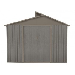 Look Bois Vieilli Abri de jardin métal Métal Marron 7.2m²