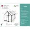Halls Serre de jardin en verre Noir 3.9m²